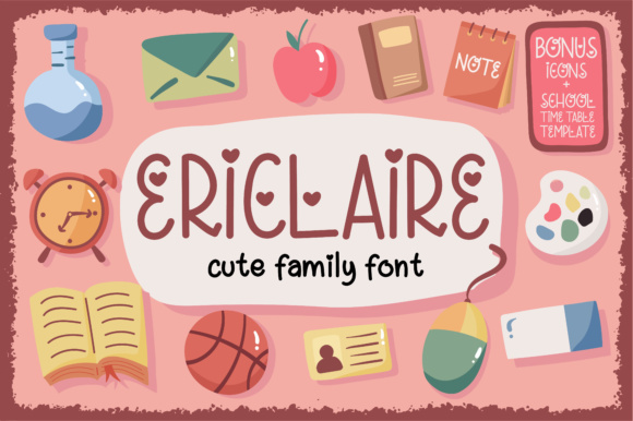 Ericlaire Font: A Cute Typeface for Crafters