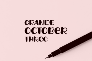 Grande October Three: A Bold Typeface for Modern Branding Projects