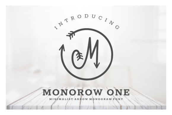 Monorow Font: A Minimalist Arrow Monogram Typeface