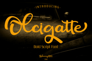 Olcigatte Font: Bold Script for Handmade Labels