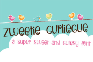 Zweetie Curliecue: A Whimsical Font for Playful Brand Campaigns